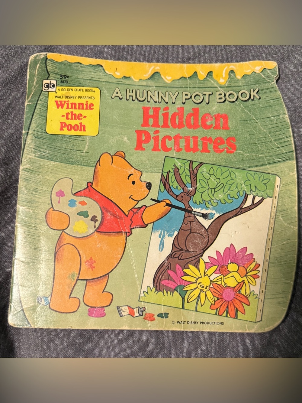 Vintage 1979 Disney Winnie the Pooh Hidden Pictures Hunny Pot softcover book